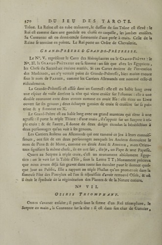 Comte de Mellet, Tarotlar Üzerine Araştırmalar