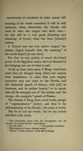 Corpus Hermeticum XVI: Asklepios'un Kral Ammon'a Tanımları