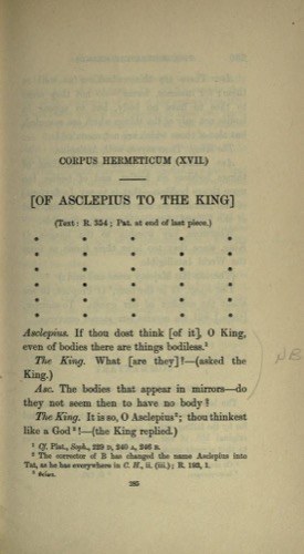 Corpus Hermeticum XVII: Suretler ve Bedensiz Olanlar